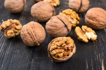 Walnuts on table