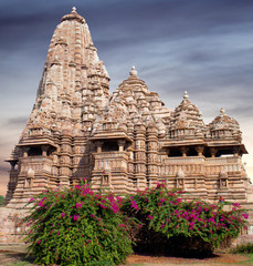 Famous Kandariya Mahadeva temple in Khajuraho, India