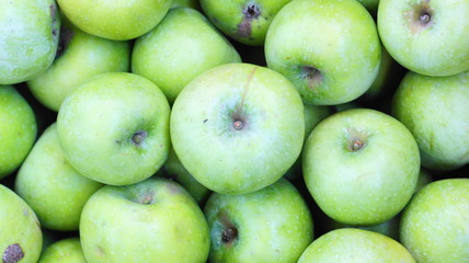 A bunch of green apples from the 