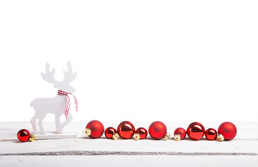Rote Weihnachtskugeln