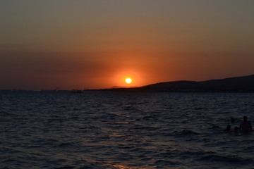 Sunset at sea