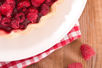 Raspberry tart. 