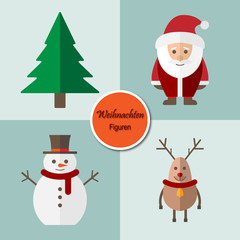 Weihnachten - Weihnachtliches Figuren-Set (Grün)