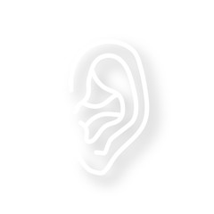 Icon mit Schatten - Ohr