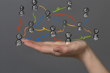 Fototapeta premium group connection