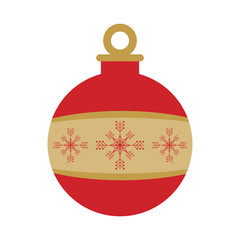 ball ornament christmas related icon image vector illustration design 