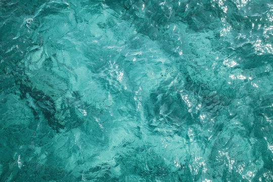 Blue ocean water surface, background photo