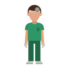 doctor in surgery uniform avatar full body icon image vector illustration design 