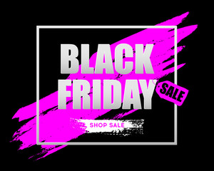 Black Friday Sale Horizontal Banner.