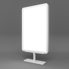 3D rendering Outdoor Advertising Stand Display Lightbox Isolated