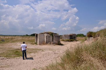 Obraz premium Vestiges defensifs allemands sur Utah Beach 