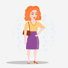 elegant young woman in smart casual fashion