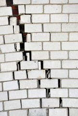 brick wall with a crack for your design