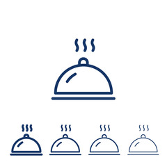 Plate Cover line icon,  Restaurant cloche 