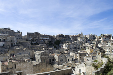 Naklejka premium Panorama of the city of Matera, in Italy