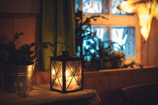 lantern in christmassy ambience