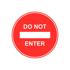 do not enter sign vector