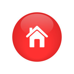 home icon glossy button vector