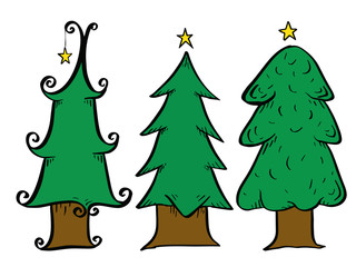 Christmas tree drawing set.