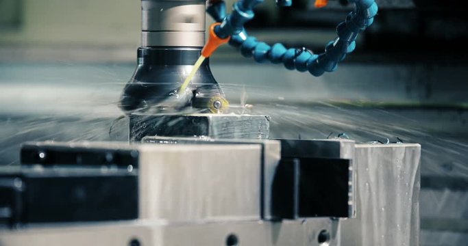 Finishing metal working on high precision grinding machine in workshop