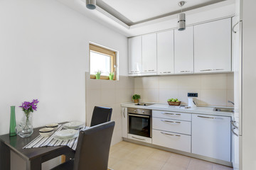 Interior of a kitchen in a private apartment