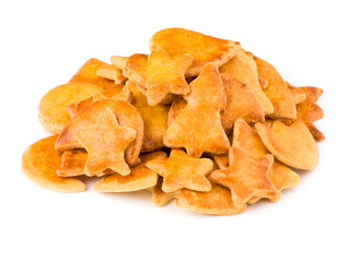 biscuits de Noël fait maison sur fond blanc