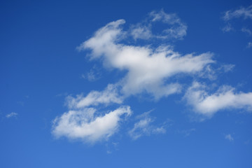 青空と雲「空想・雲のモンスター」（叫ぶ、何かを伝えるなどのイメージ）