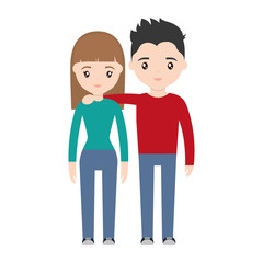 Fototapeta premium happy couple icon