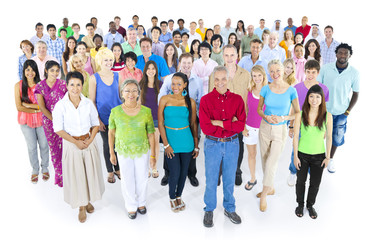 Fototapeta premium Group of diverse people studio shoot