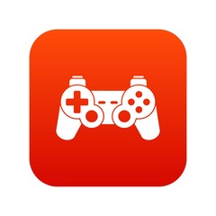 Game controller icon digital red