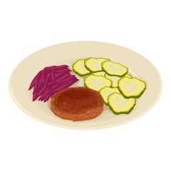 Dinner icon, isometric style