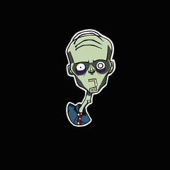 Zombie stickers are useful for creepy and fun holidays