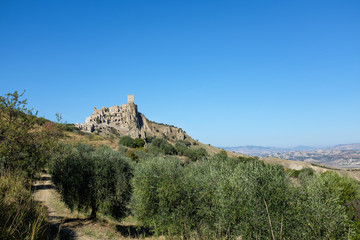 The ghost town of Craco, set of The Passion of the Christ movie. Basilicata region, Italy
