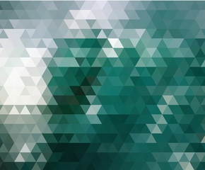 Green triangle background low polygonal style and geometric design gradient color for your background design.