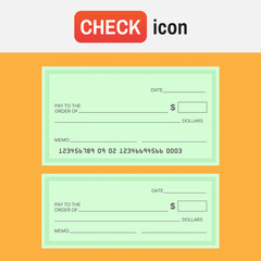 check blank paper. Blank check vector sign