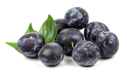 plum on white background