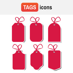 Price tags and gift cards. Tags vector icons