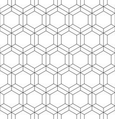 Obraz na płótnie Canvas Vector seamless pattern. Modern stylish texture. Repeated geometric pattern with hexagonal tiles