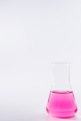 science and clinic background. Chemical and Medical laboratory research.  laboratory beakers with colorful liquids and reagents.  