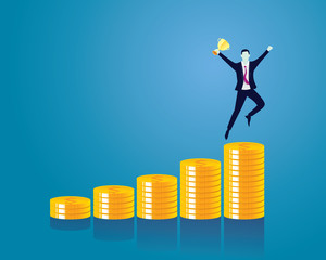 Businessman and Money Concept. VectorIllustration