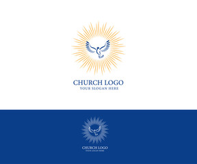 Church logo. Christian symbols.