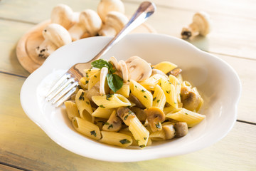 Penne ai funghi, Italian Pasta 