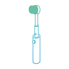 electric toothbrush tool in degraded green to blue color contour