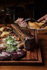 Asado argentino con verduras