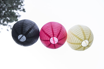 Colorful chinese paper lanterns