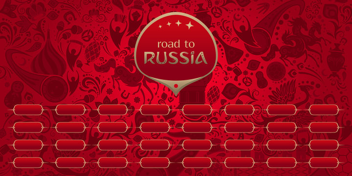 Road to Russia, vector template