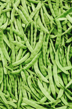 Fresh green beans ( string bean ) in the market
