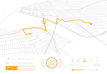 Custom Navigation system vector illustration