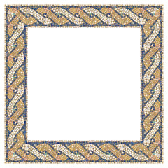 Obraz premium Italian roman mosaic with circular graphic - seamless pattern