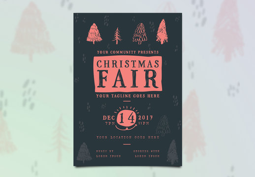 Illustrated Christmas Event Flyer Layout 2
